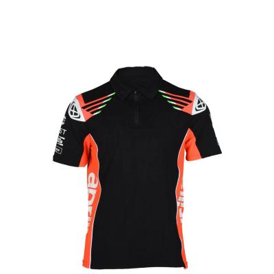 China Individuelle Designs Mannschaftsuniform Kleidung Atmung Baumwolle Motor Rennen Schwarzes Polo T-Shirt für Männer zu verkaufen