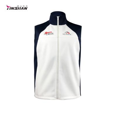 China Unisex S/M/L/XL Custom Team Baumwolle Spandex Softshell Ärmellose Baseballwesten Designs zu verkaufen