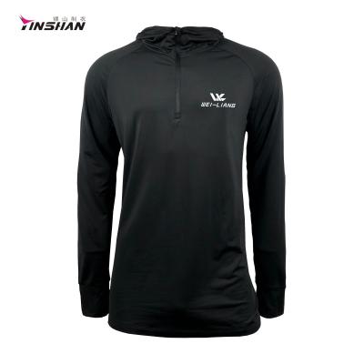 China Autumn Custom Polyester Spandex Men Sports Fitness Running Long-Sleeves Shirt Training for sale