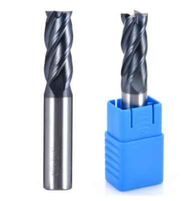 China CNC Process Hebei Gangde Tungsten Carbide CNC Tools 4 Flute Flat Milling Cutter 45 Degree End Mill For Carbon Steel for sale