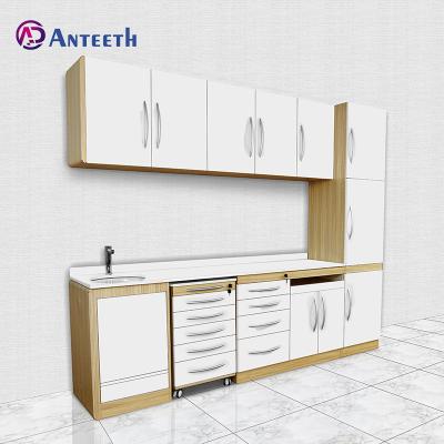 China Anteeth Dental Hosptial Customized Stainless Steel Clinic Dental Cabinet With Mobile Dental Cabinet for sale