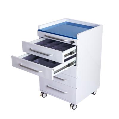 China Customizable Stainless Steel Trolley Dental Cabinet Mobile Dental Cabinet With Drawers for sale