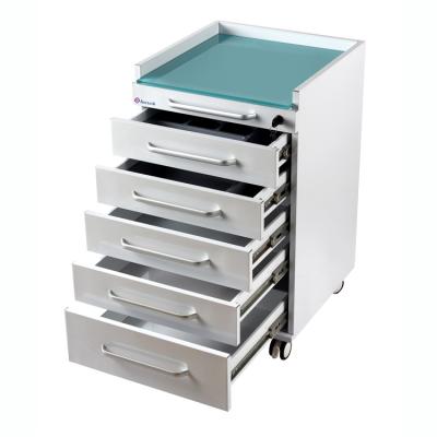 China New design stainless steel mobile dental cabinet with drawers dental mueble for sale