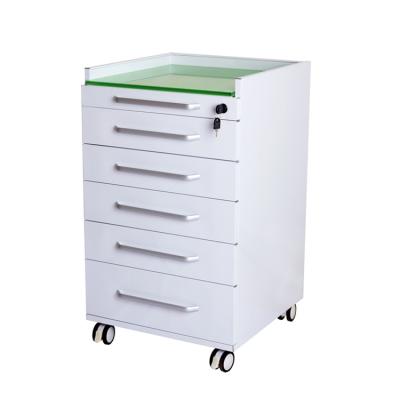 China New Hosptial Fashion Dental Mobile Dental Cabinet With 5 Drawers for sale