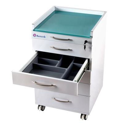 China Stainless Steel Mobile Dental Cabinet With 5 Drawers Movable Side Cabinet for sale