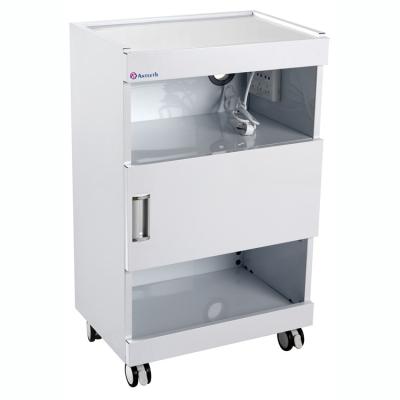 China Dental Clinic White Color Stainless Steel Mobile Scaler Cabinet Mobile Trolley For Dental Clinic for sale