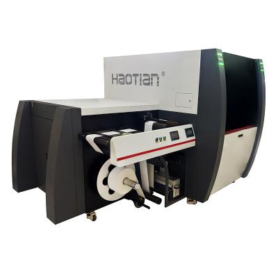 China Garment Shops Haotian 220/330 Label Printing Machine Roll Sticker Printer, Digital Label Machine Printer for sale