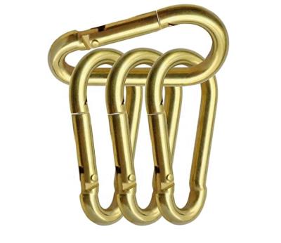 China Heavy Industry 5# Gold Colored Carabiner Snap Hook Metal Hook for sale