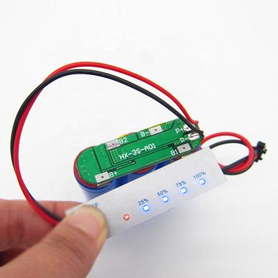 China 2S/3S/4S 7.4V 11.1V 12.8V 14.8V 16.8V Li-ion Battery Lithium Capacity Indicator Show PCB Module 18650 Power Level Tester 2.7*62*15.8 mm for sale