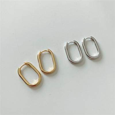 China PS S925 Sterling Silver Trendy High Quality Elegant Circle Geometric Earrings Jewelry Fashion for sale