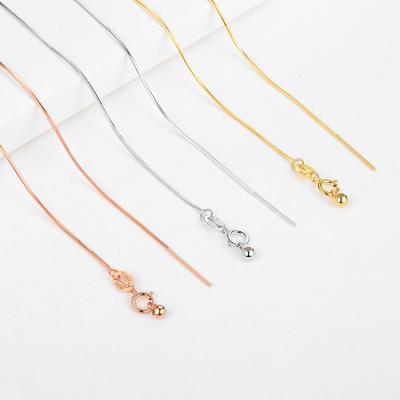 China Fashion PS 925 Sterling Silver Chain 0.65MM Snake Chain Fashion Chain Link Necklace For Women for sale