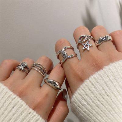 China Korean Accessories S925 Sterling Silver Made Open Rings Fashion PS Fashion Vintage Style Finger Rings for sale