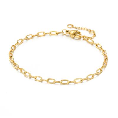 China European and American women's fashion PS 316L titanium gold-plated 14K fashion bracelet steel chain bracelet for sale