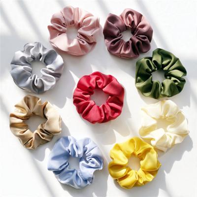 China New Fashion PS Cloth Hair Scrunchies Vintage Style Hair Scrunchies Ponytail Holder Accessory PU Leather Hair Scrunchies Made for sale