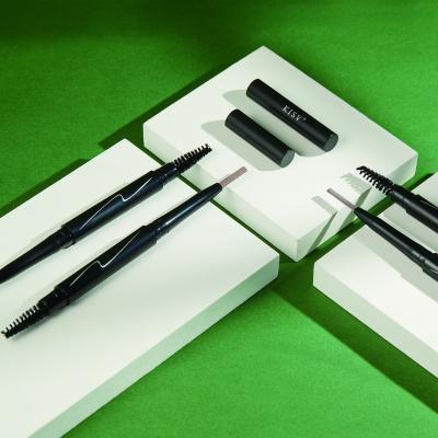 China Custom EYE Label 2 in 1 Double Ended Eyebrow Pencil with Wholesale Brush Eyebrow Pencil for sale