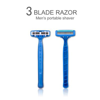 China Portable 3 Blades Face Shaver For Man Stainless Steel Blade Shaving Razor for sale