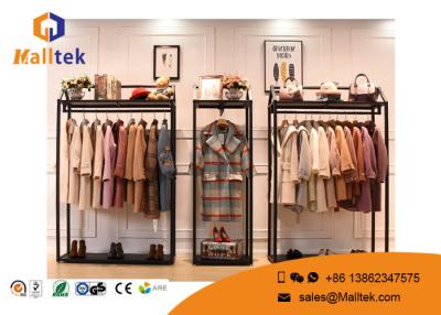 China Luxury Clothing Mall Garment Display Racks Retail Garment Racks And Displays for sale