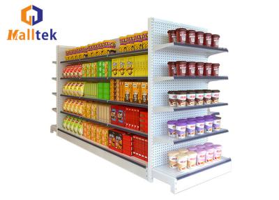 China Customized Heavy Duty Supermarket Gondola Shelving Double Sides Display for sale