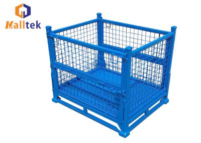 China Transport-Speicher-Stahldraht, der Mesh Pallet Cages stapelt zu verkaufen