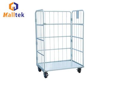 China Supermercado plegable 500kgs Mesh Roll Container Trolley en venta