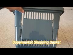 popular grocery store laundry handbasket supermarket plastic handle hanging shopping basket