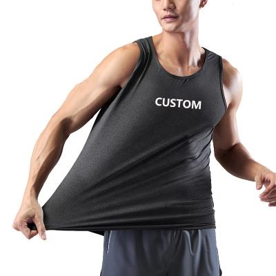 China OEM Fitness Sports Workout Clothing Tank Tops Wholesale Bodybuilding Running Stringer Vest Custom Gym Mens Singlet for sale