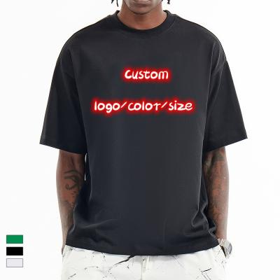 China Custom Loose Drop Shoulder Anti Shrink Cotton Quality T-shirt White Men's Oversized Graphic T-Shirt For Men for sale