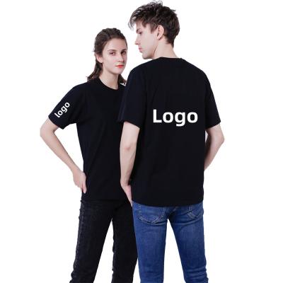 China Wholesale Custom High Quality 100% Cotton T-shirt Solid Color Anti-wrinkle T-shirt Printing Custom Graphic for sale