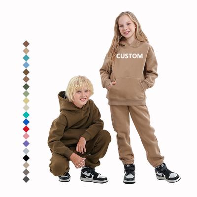 China Children Kids Designer Hoodies Unisex Sweatpants Wholesale Custom Boys Sweatshirt Anti-Shrink Baby And Jogger Children Sweatsuit Sets Bluk for sale