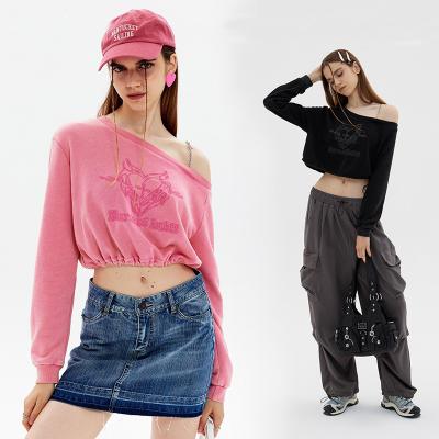 China Soft And Cool Original Design Top Original Design Babies Slope-neck Off-the-Shoulder Slope-Neck Sweater Women Sexy for sale