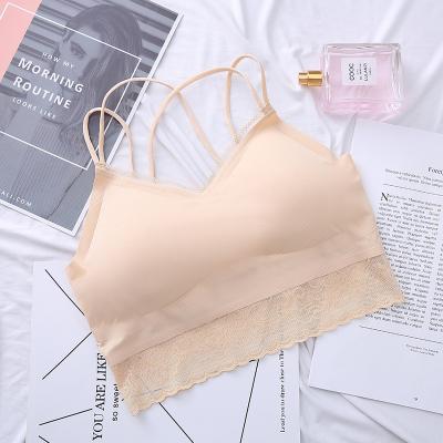 China Antibacterial Professional Sexy Tight Wholesale Camisole Wrap Chest Sports Bra Top for sale