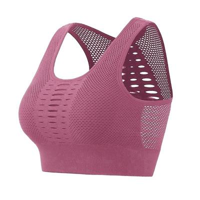 China Antibacterial Breathable Mesh Back Beauty Clothes Shockproof Women Gathered Fitness Running Yoga Sports Underwear Stereotype Bra for sale