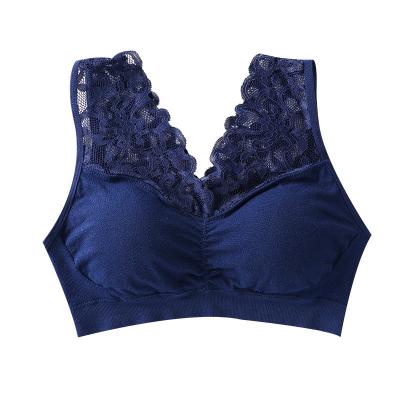 China New Antibacterial Hot Selling Quality Gathers Bra Comfortable and Breathable Student Girl Lace Ladies Plump Bra for sale