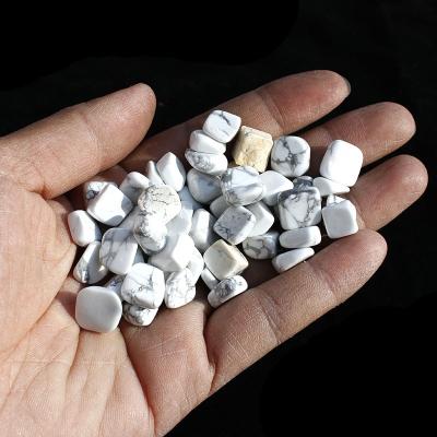 China Europe bulk wholesale polished natural howlite crystal tumbled stone gravels for sale