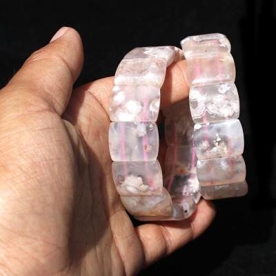 China Europe Cherry Blossom Agate Flower Natural Agate Wholesale Crystal Bracelet for sale