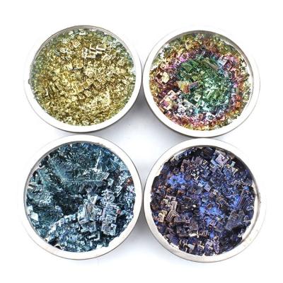 China Wholesale Europe rainbow/rainbow purple/blue/yellow natural bismuth color mineral stone round bowl for sale