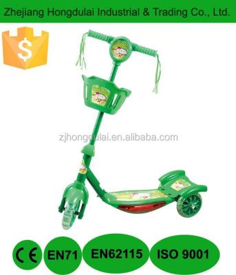 China HDL-703 PVC+PP CE Passed Kids Space Scooter PVC 3 Wheel Scooter With Foot Brake Light And Music for sale