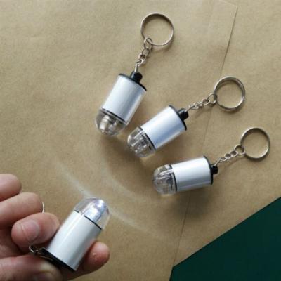 China Corporate Gifts Free Shipping Beautiful Transparent Advertising Flashlight 2.2*4.9Cm Plastic Keychains For Home for sale