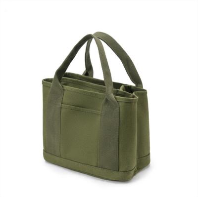 China Hot Selling Unisex Daily Use Goods Green Polyester Home Durable Small Tote Bag for sale