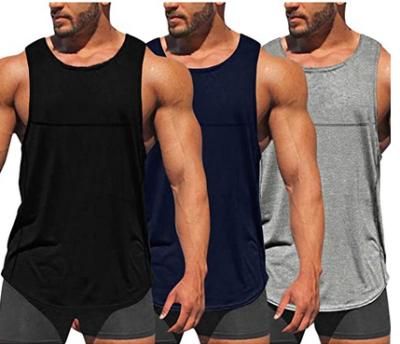 China Men's Anti-Shrink Vest Travel Sleeveless Sports Tank Running Gym Anti-Shrink Top Logo Tank Top Bodybuilding Fitness Custom Made for sale