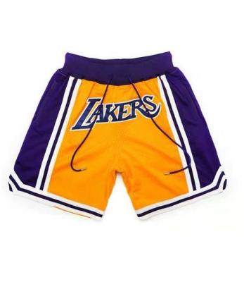 China OEM Breathable Breathable Embroidery Five Head Big Long Empty Authentic Mesh Basketball Shorts Men Clothes For Old School for sale