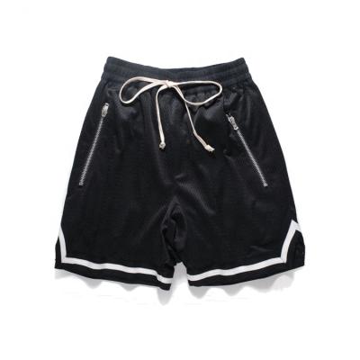 China INS Breathable Hot Selling Breathable Basketball Shorts Vintage Vintage Shorts With Zipper Pockets Embroidery Logo for sale