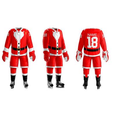 China Custom Made Quick Dry Christmas Ice Hockey Tank Tops Team Set Hockey Tank Tops Vacuum Sublimated Hockey Tank Tops Wholesale for sale