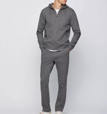 China Wholesale Price Viable Men's Sets With Sportswear Gray Tracksuits Forming Wear Hoodie OEM Logo Print Custom Zipper Hoodies Winter Places for sale