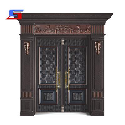 China Anti-Theft Non-Standard Size Entrance Main Door Modern Luxury Villa Security Door Decorative metal custom steel security door for sale