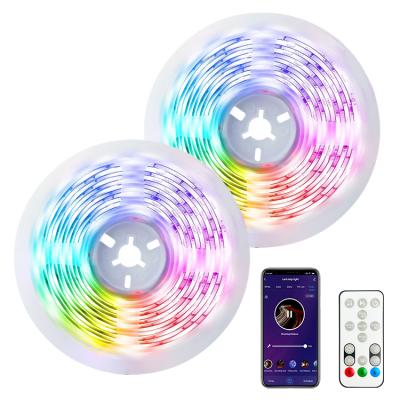 China KTV/party/home 32.8FT LED Strip WIFI Music Sync Remote Alexa Smart Light Bulbs 24 Keys Color Changing LED Strip Lights for sale