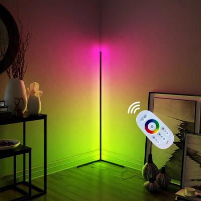 China Modern Multiple Color Decorative Floor Lighting Standing Led Floor Lamp Easy Installation Led Corner Light for sale