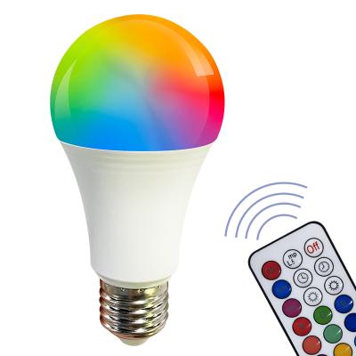 China Residential Multi Color Changing Magic Light Lamp 7w E27 B22 RGB Dimmable PIR Remote Control Led Bulb for sale