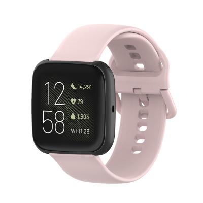 China Universal quality products color buckle silicone rubber strap for fitbit versa2 for sale