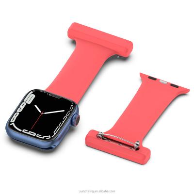 China New Original Silicone Inverter Apple Watch Nurse Strap Watch Bands For Apple Watch S8 Se for sale